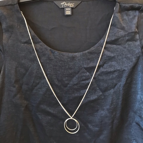 Black Bell Sleeve Top With Necklace NEW Womens Size Small RenFaire Fairycore - Picture 6 of 12